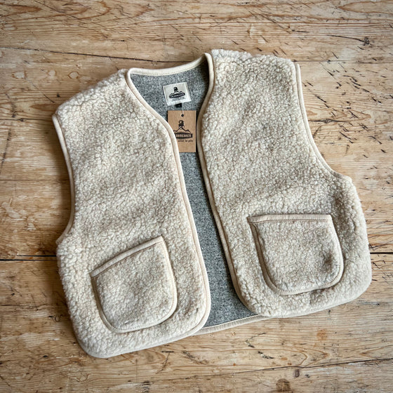 Adult Wool Camino Gilet - Sand Brown