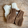 Wool Teddy Fleece Baby Gilet - Camello