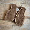 Wool Teddy Fleece Baby Gilet - Camello