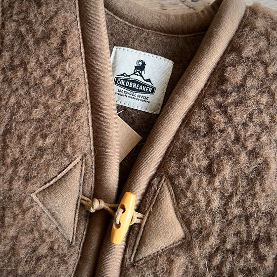 Wool Teddy Fleece Baby Gilet - Camello