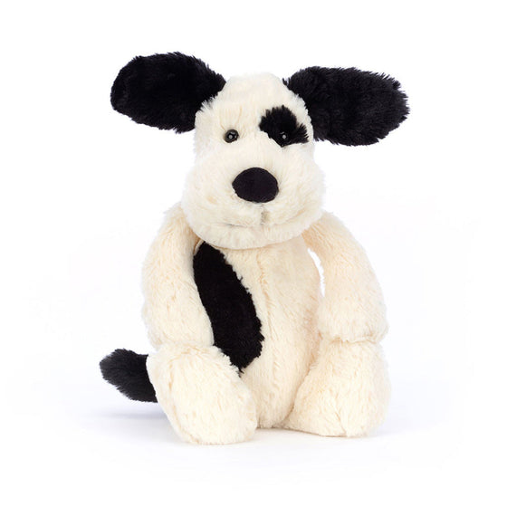 Jellycat Bashful Black Cream Puppy Medium