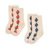 KONGES SLOJD ROSE MIX FINE JAQUARD SOCKS 2 PACK