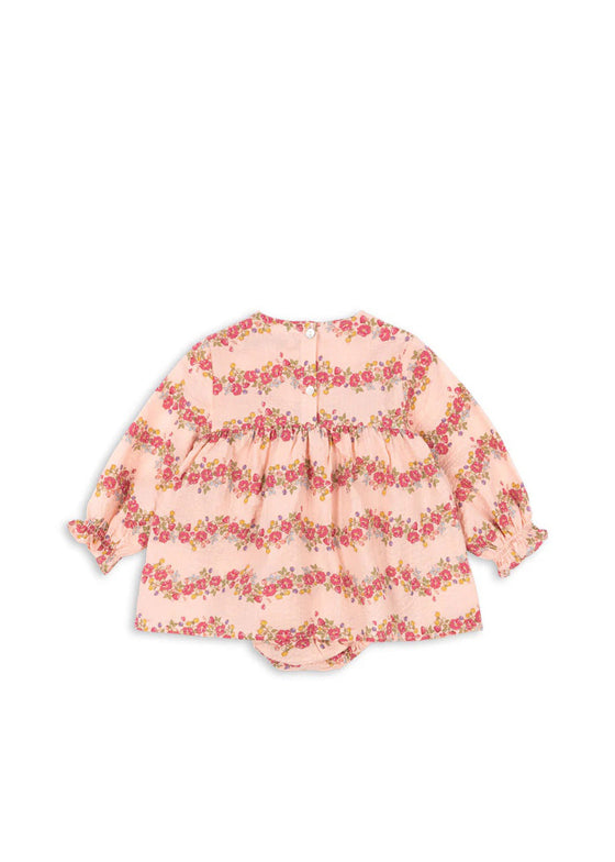 KONGES SLOJD BELLA FRILL ROMPER FLORIA PINK