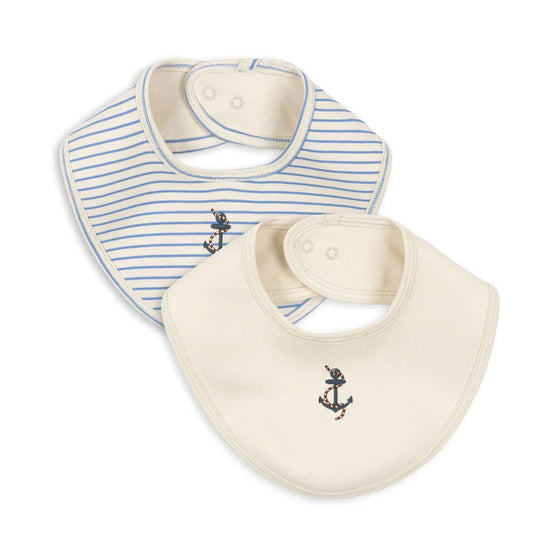 KONGES SLOJD BIB SET STRIPE PROVENCE