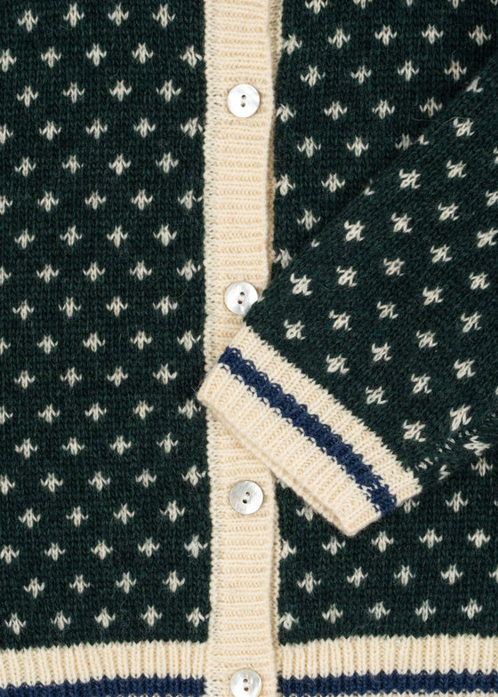 KONGES SLOJD BILLI KNIT CARDIGAN GREEN