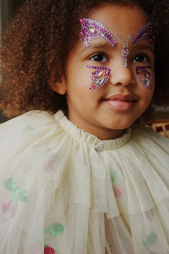 KONGES SLOJD BUTTERFLY FACE JEWELS PURPLE RAIN