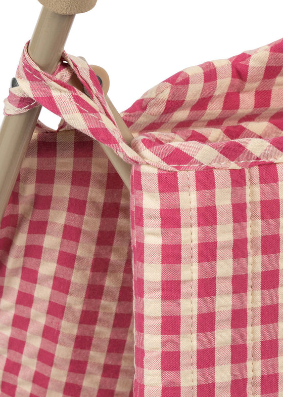 KONGES SLOJD DOLL STROLLER BUBBLEGUM CHECK
