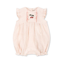  KONGES SLOJD ELLIE FRILL ROMPER PEONY STRIPE