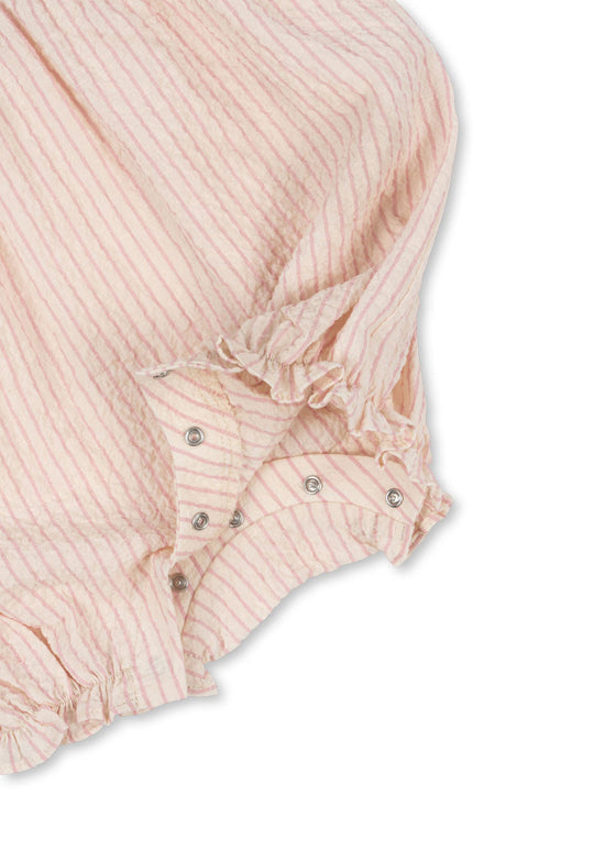 KONGES SLOJD ELLIE FRILL ROMPER PEONY STRIPE