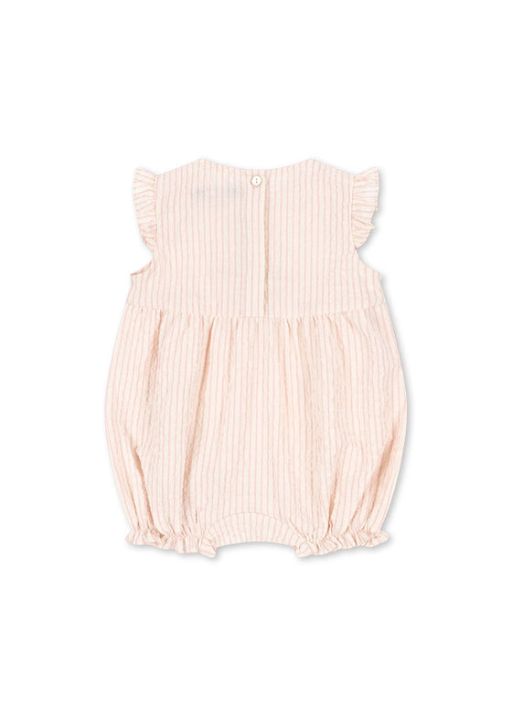 KONGES SLOJD ELLIE FRILL ROMPER PEONY STRIPE