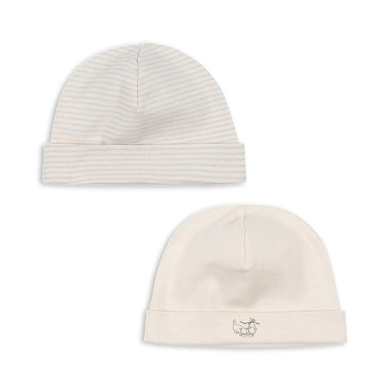 KONGES SLOJD FIO STRIPE 2 PACK BEANIE BLUE MIX
