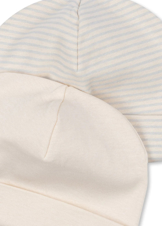 KONGES SLOJD FIO STRIPE 2 PACK BEANIE BLUE MIX
