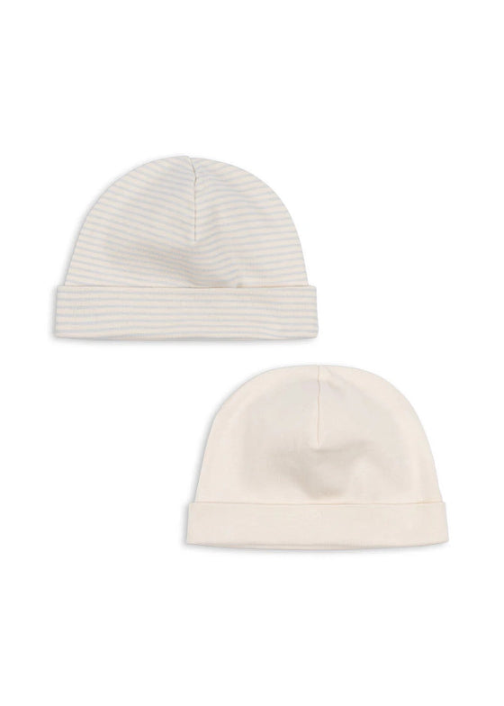 KONGES SLOJD FIO STRIPE 2 PACK BEANIE BLUE MIX