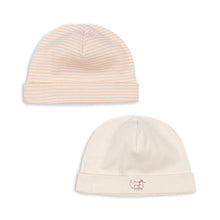  KONGES SLOJD FIO STRIPE 2 PACK BEANIE BLUSH MIX