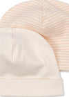 KONGES SLOJD FIO STRIPE 2 PACK BEANIE BLUSH MIX