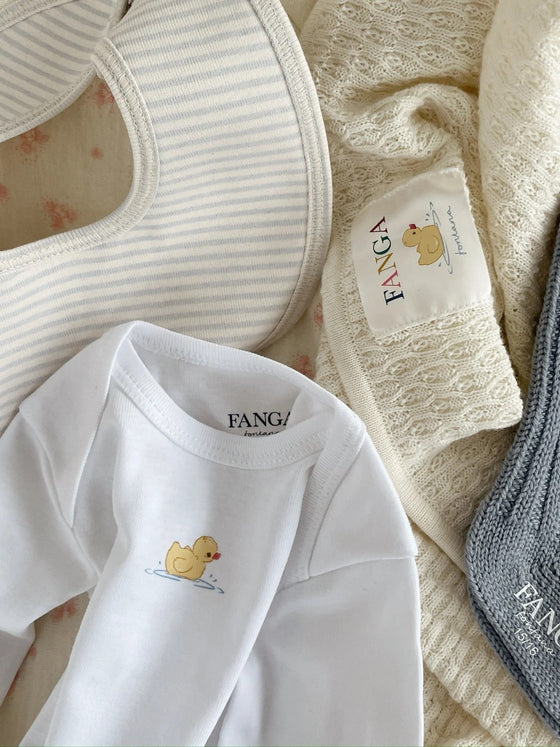 KONGES SLOJD FIO STRIPE 2 PACK BIBS BLUE MIX