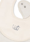 KONGES SLOJD FIO STRIPE 2 PACK BIBS BLUE MIX