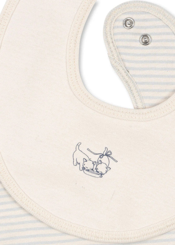 KONGES SLOJD FIO STRIPE 2 PACK BIBS BLUE MIX