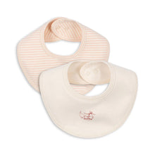  KONGES SLOJD FIO STRIPE 2 PACK BIBS BLUSH MIX