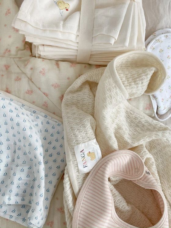 KONGES SLOJD FIO STRIPE 2 PACK BIBS BLUSH MIX