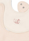 KONGES SLOJD FIO STRIPE 2 PACK BIBS BLUSH MIX