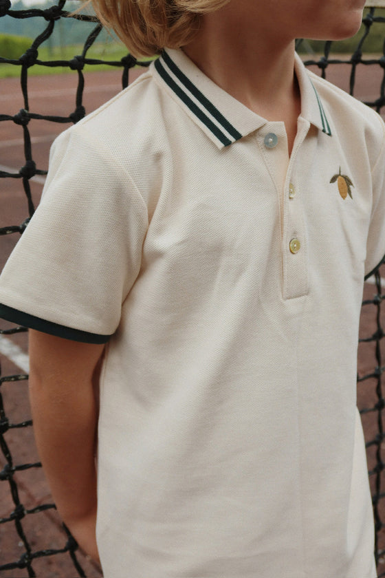 KONGES SLOJD FLORIAN POLO SHIRT ANTIQUE WHITE