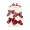 KONGES SLOJD GLITTER BOW HAIR CLIPS PINK MIX