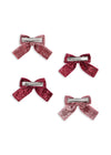 KONGES SLOJD GLITTER BOW HAIR CLIPS PINK MIX