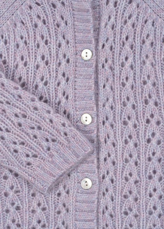 KONGES SLOJD ISA CARDIGAN LAVENDER MIST