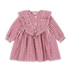 KONGES SLOJD KIM DRESS SANGRIA BUTTER CHECK