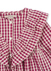KONGES SLOJD KIM DRESS SANGRIA BUTTER CHECK