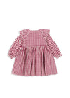 KONGES SLOJD KIM DRESS SANGRIA BUTTER CHECK