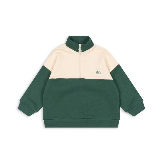 KONGES SLOJD LOU ZIP SWEATSHIRT SMOKE PINE