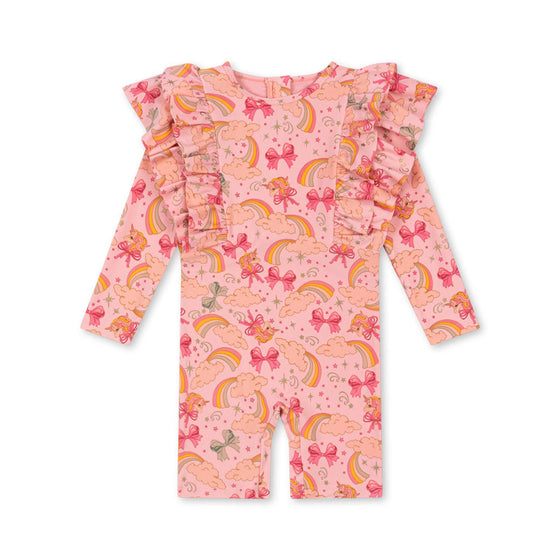 KONGES SLOJD MANUCA FRILL ONESIE RAINBOW BOW