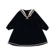  KONGES SLOJD MATELOT VELVET DRESS NAVY