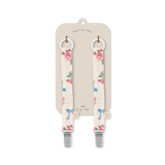 KONGES SLOJD PACIFIER STRAP 2 PACK BELLA ROSITA