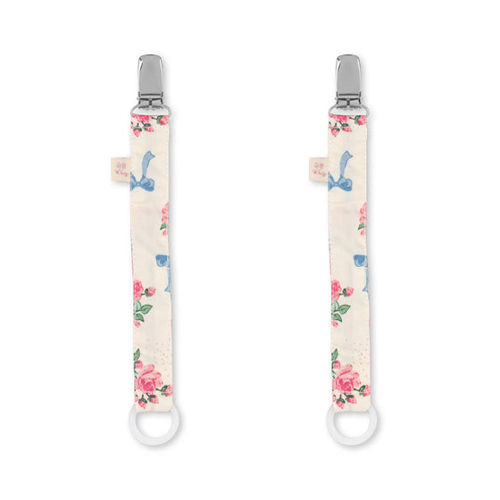 KONGES SLOJD PACIFIER STRAP 2 PACK BELLA ROSITA
