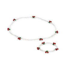  KONGES SLOJD PEARLY CHERRY NECKLACE AND BRACELET SET