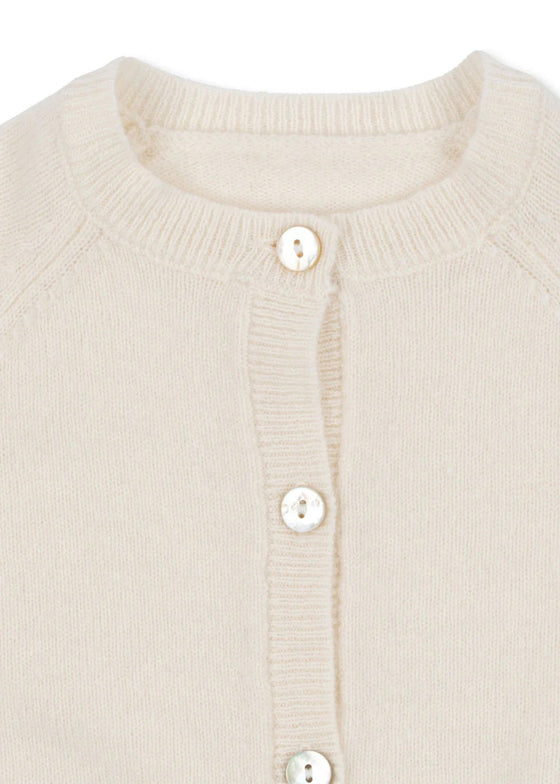 KONGES SLOJD SAVORA CARDIGAN ANTIQUE WHITE