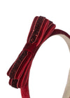 KONGES SLOJD VELVET BOW HAIRBAND RED