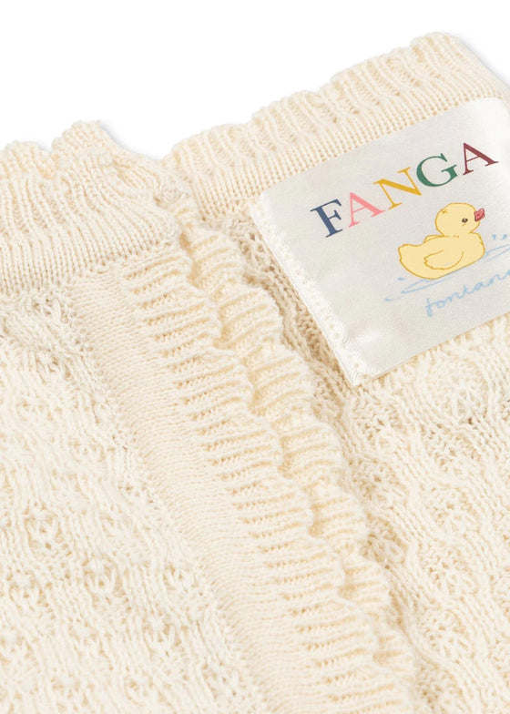 KONGES SLOJD VENTI POINTELLE BLANKET ANTIQUE WHITE