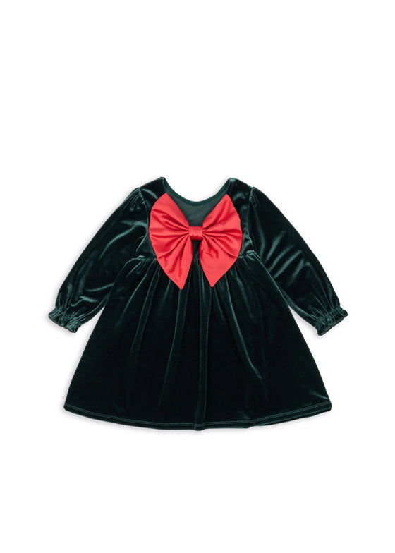GIA BOW DRESS - PINE GROVE