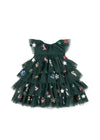 YVONNE CHRISTMAS DRESS - HUNTER GREEN