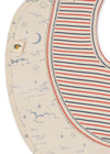 Konges Slojd 2 Pack Bibs Stripe Tricolore Petit Cielo Marino