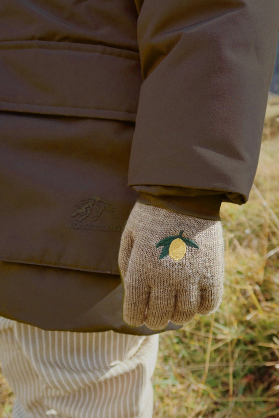 Konges Slojd FILLA GLOVES 2 PACK LEMON STRIPE