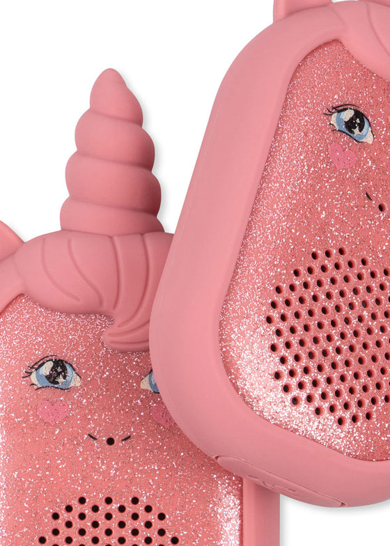 Konges Slojd GLITTER UNICORN WALKIE TALKIE SPARKLING PINK