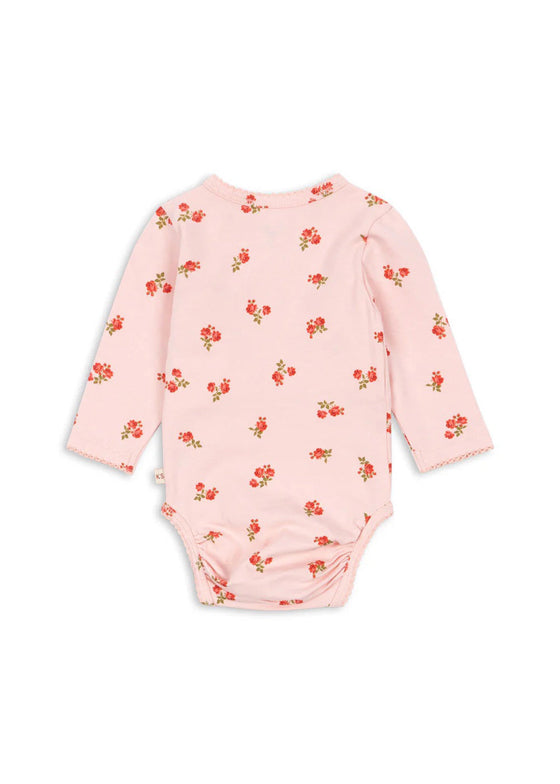Konges Slojd LONG SLEEVED NEWBORN BODY ROSA PINK