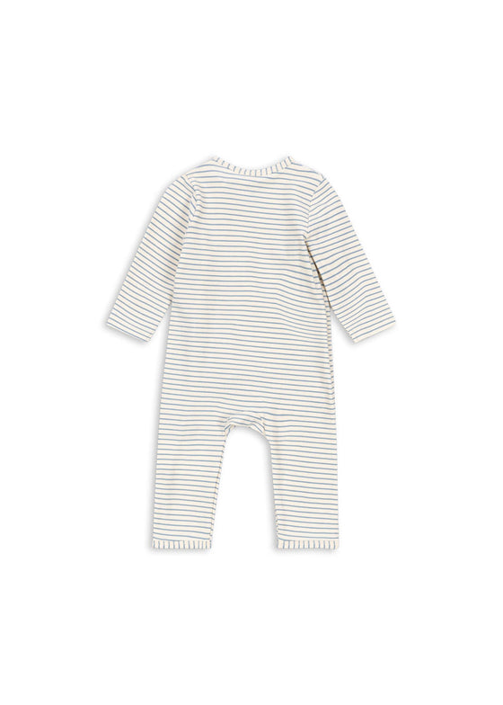 Konges Slojd NEWBORN ONESIE STRIPE BLUIE