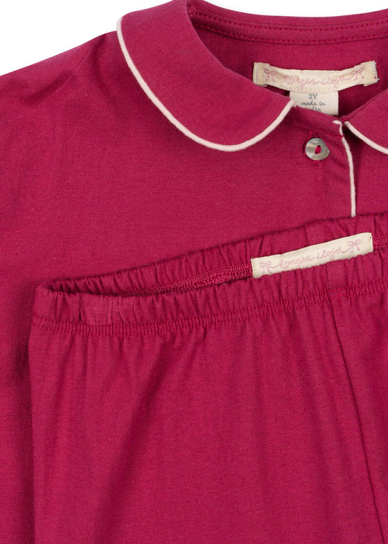 Konges Slojd PIO FRILL PYJAMA SET SANGRIA