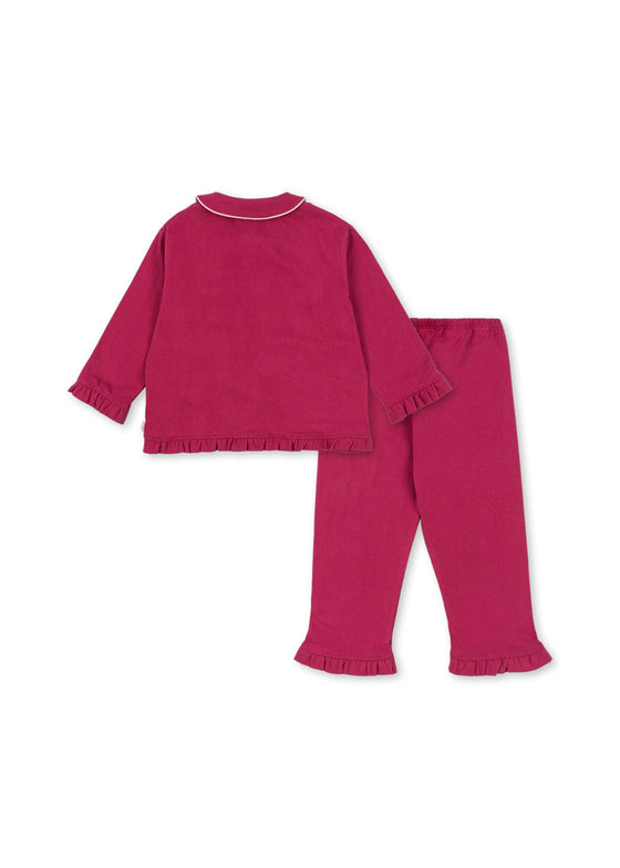 Konges Slojd PIO FRILL PYJAMA SET SANGRIA